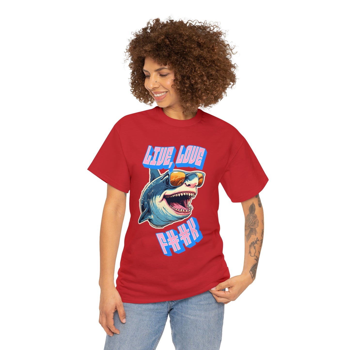 Unisex shark Heavy Cotton Tee