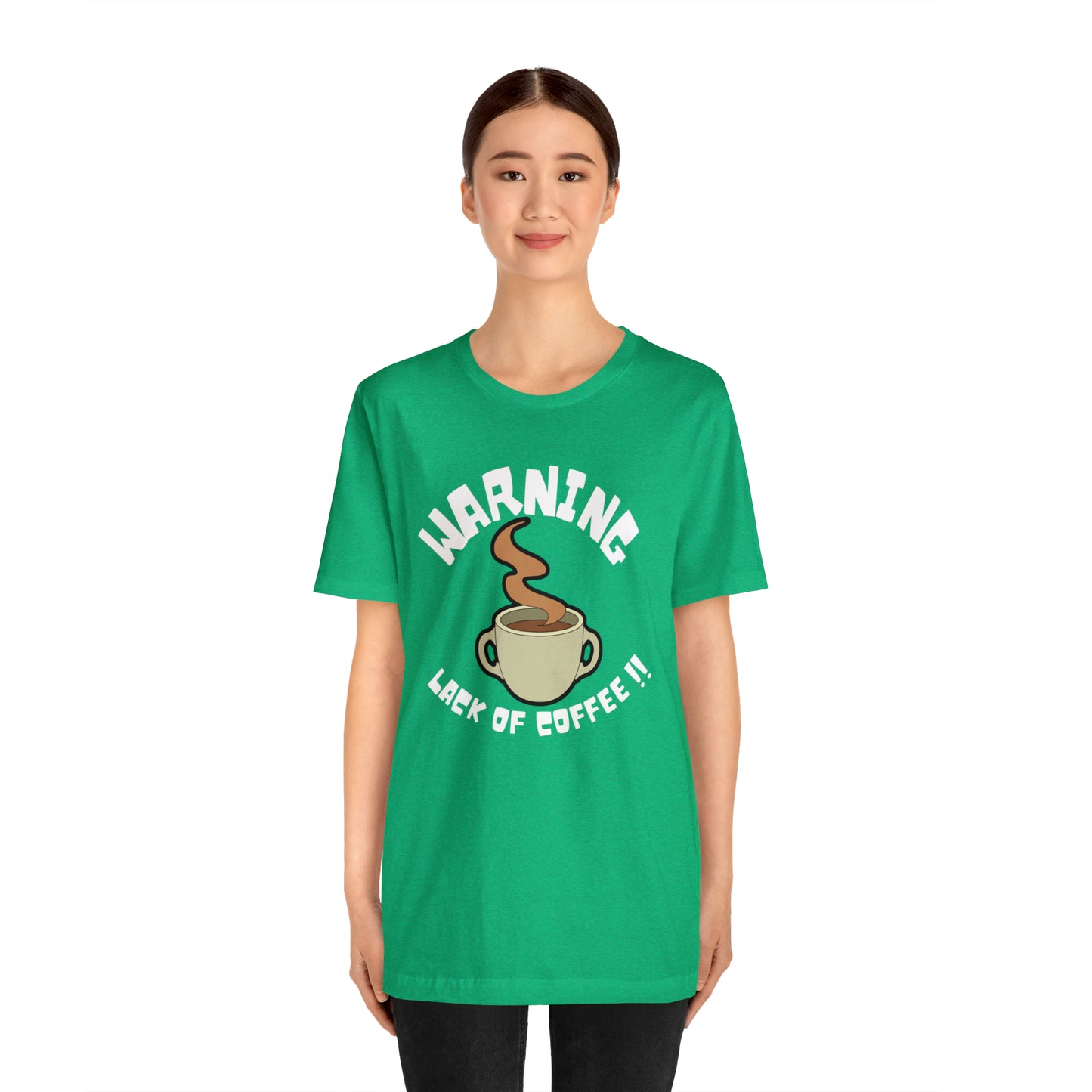 Unisex COFFEE WARNING Jersey Short Sleeve Tee
