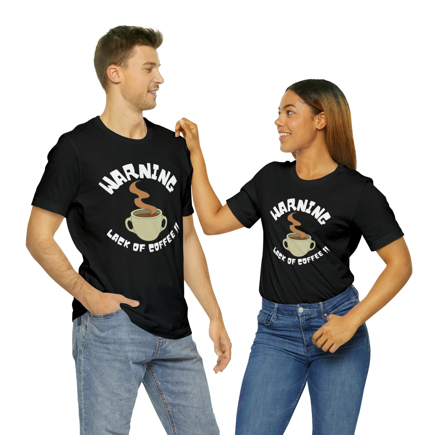 Unisex COFFEE WARNING Jersey Short Sleeve Tee