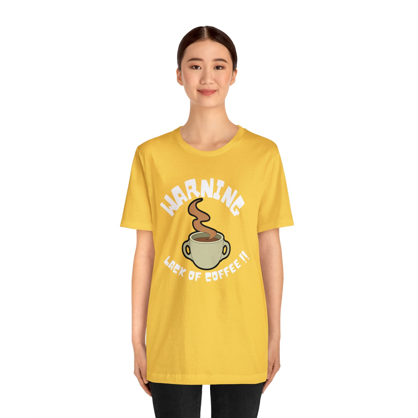 Unisex COFFEE WARNING Jersey Short Sleeve Tee