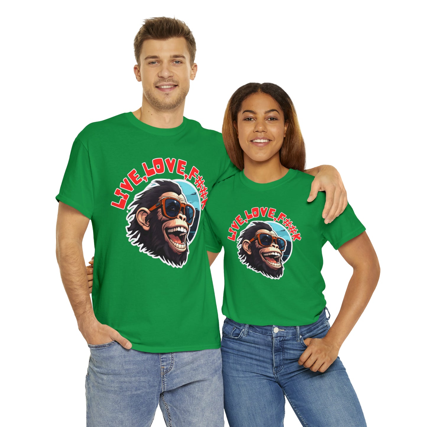 Unisex happy monkey Heavy Cotton Tee