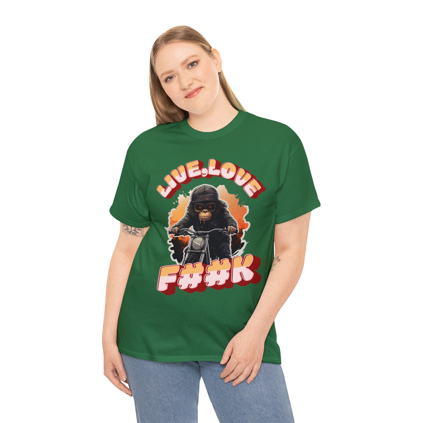 Unisex happy monkey collection Heavy Cotton Tee