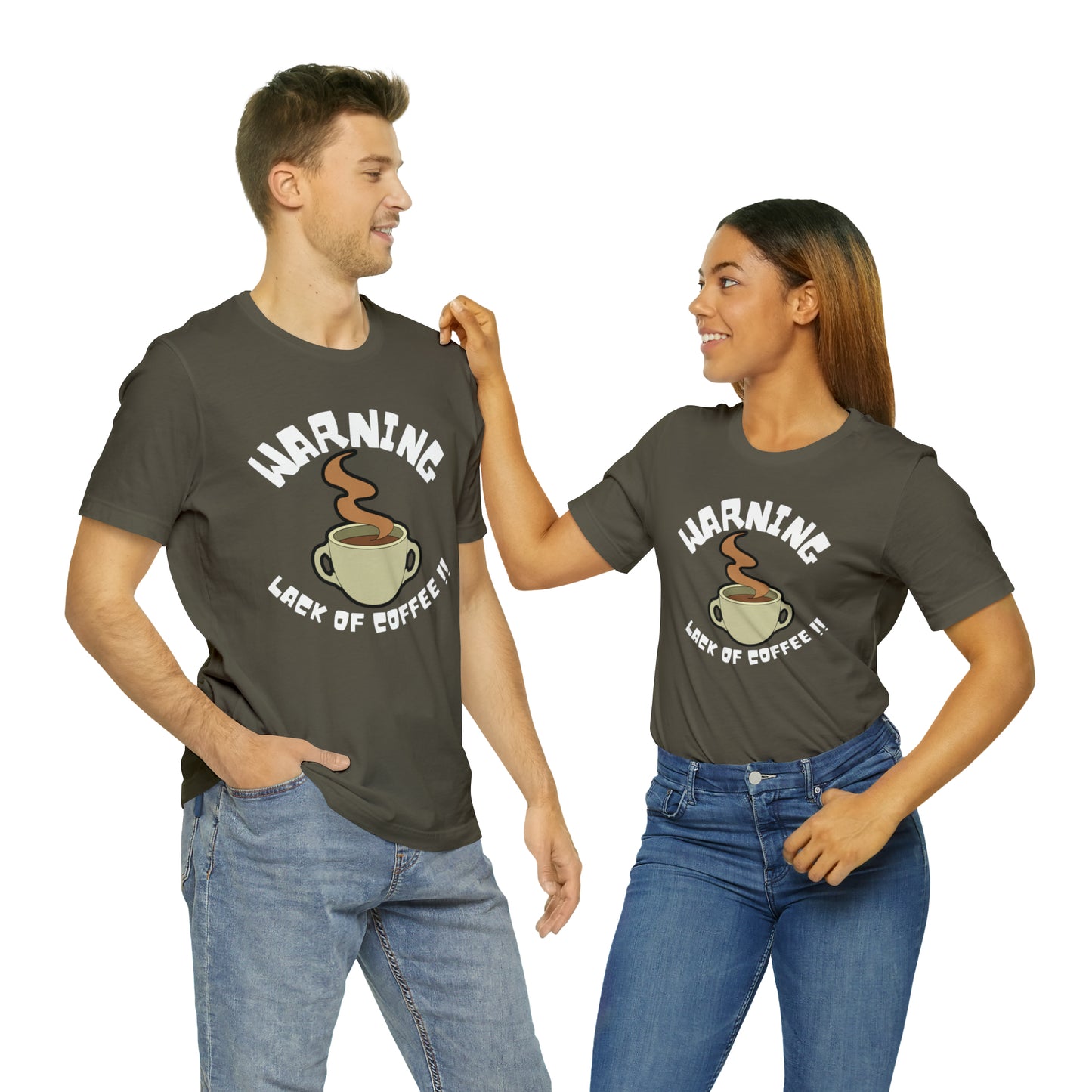 Unisex COFFEE WARNING Jersey Short Sleeve Tee