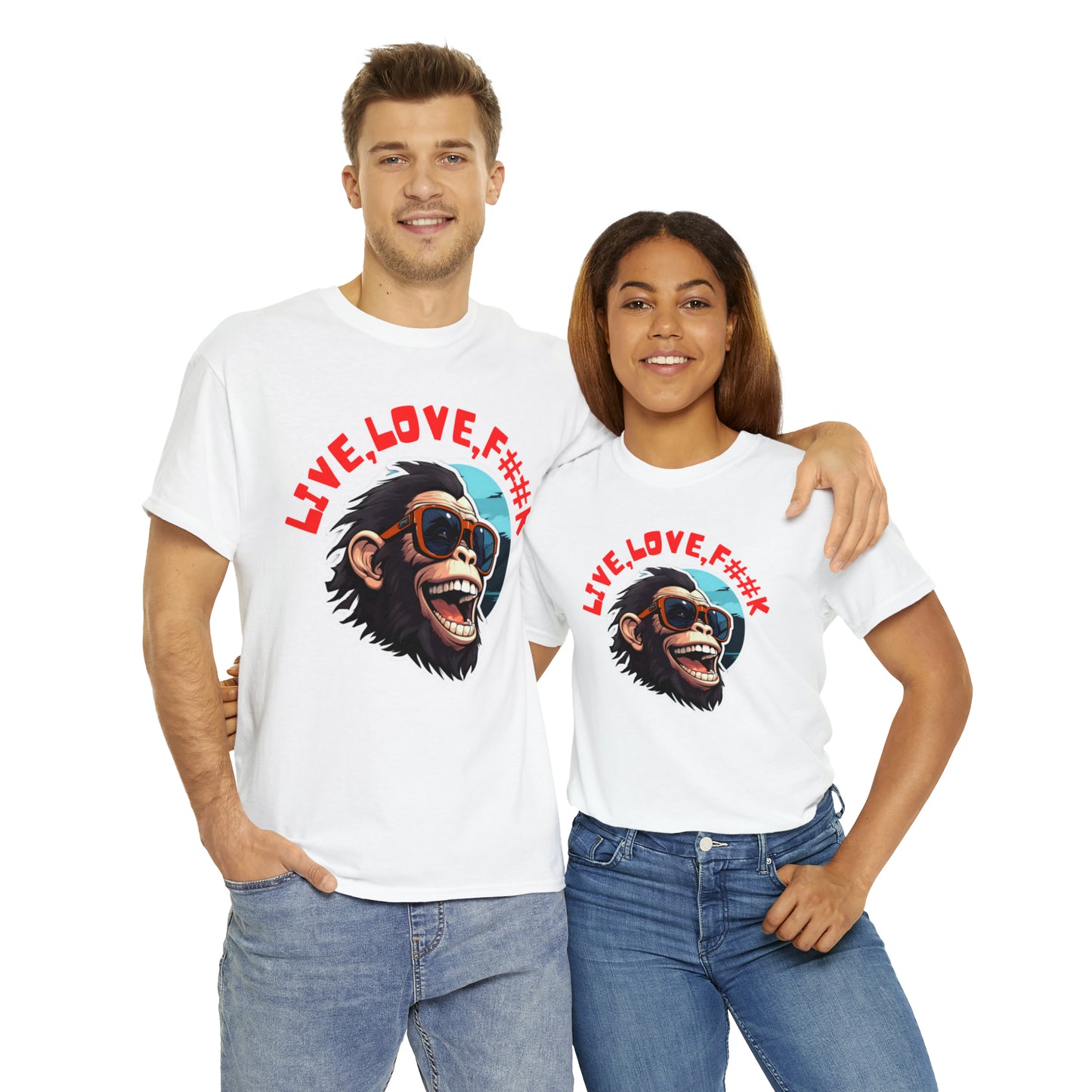 Unisex happy monkey Heavy Cotton Tee