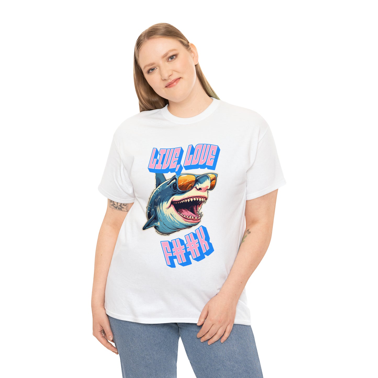 Unisex shark Heavy Cotton Tee