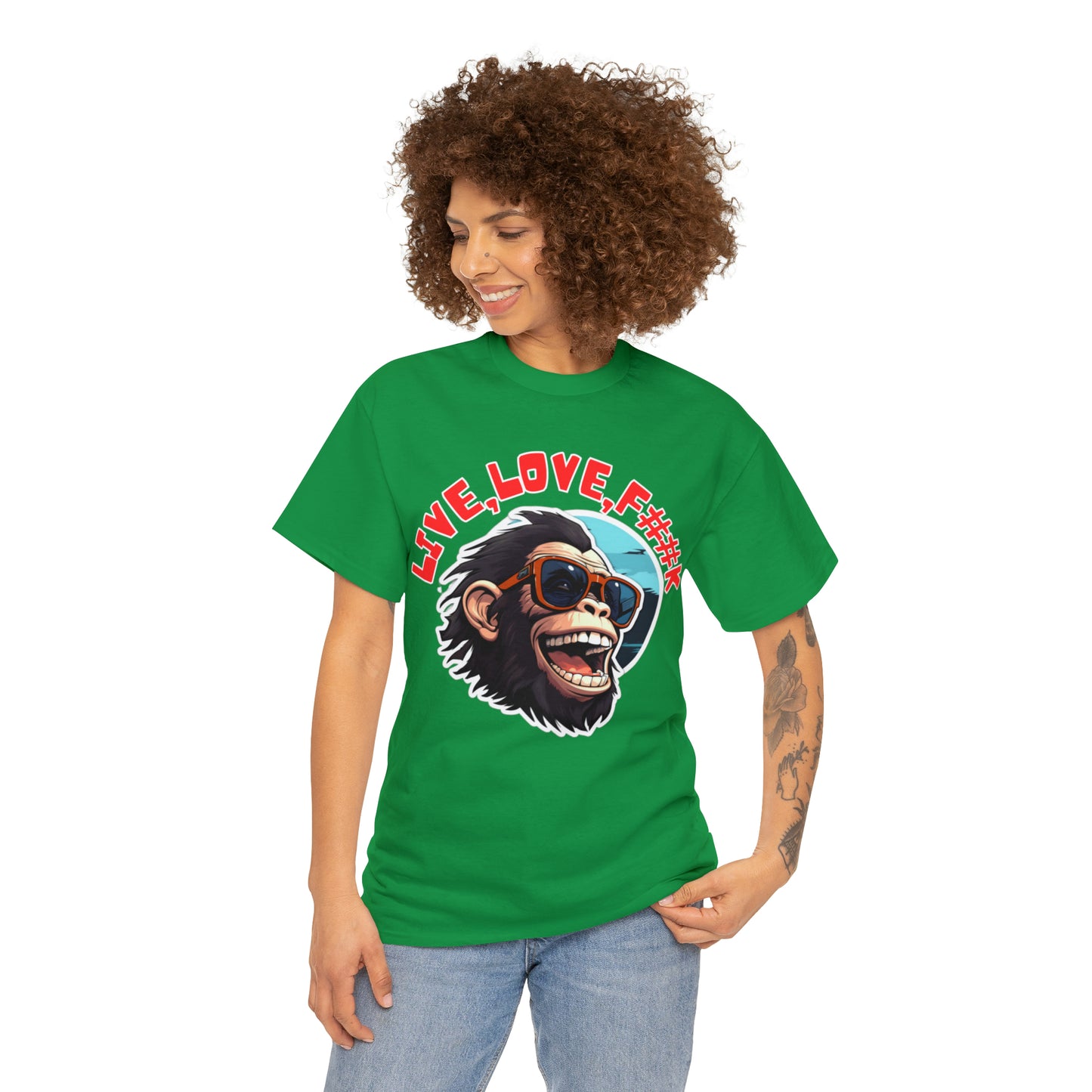 Unisex happy monkey Heavy Cotton Tee