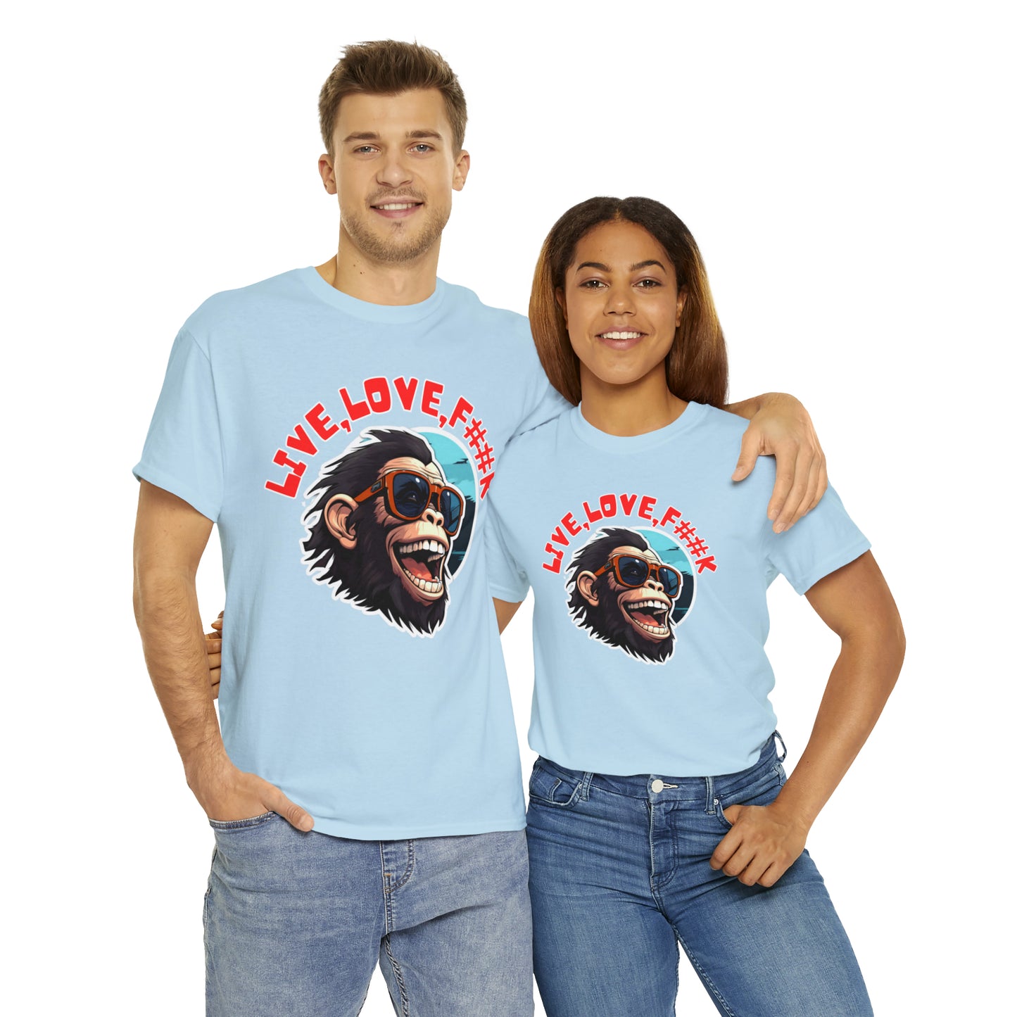 Unisex happy monkey Heavy Cotton Tee