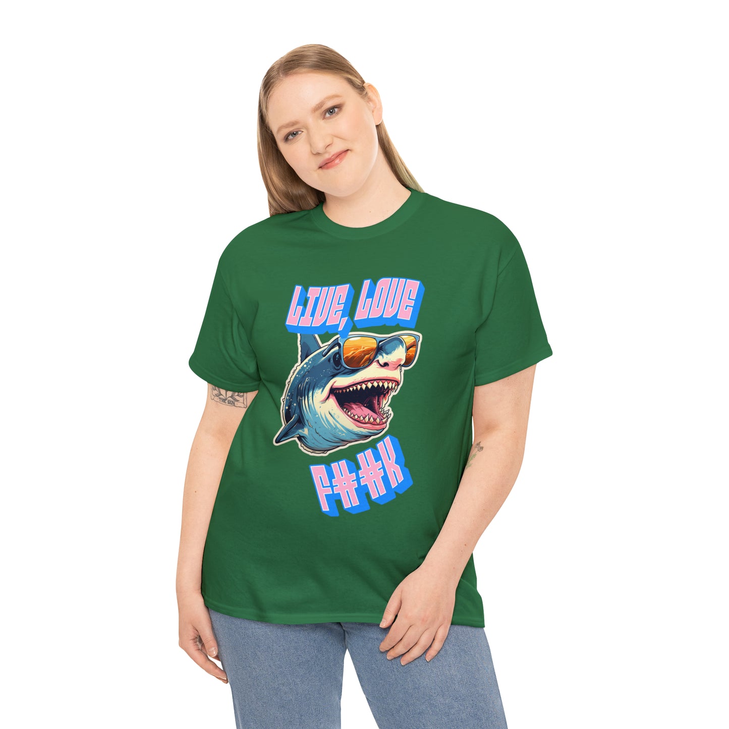 Unisex shark Heavy Cotton Tee