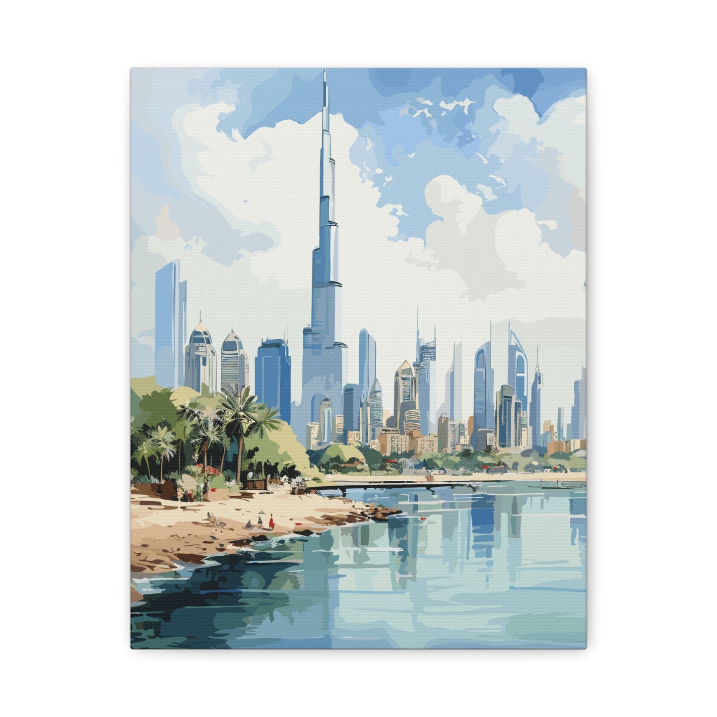 Dubai skyline,Matte Canvas, Stretched, 1.25"