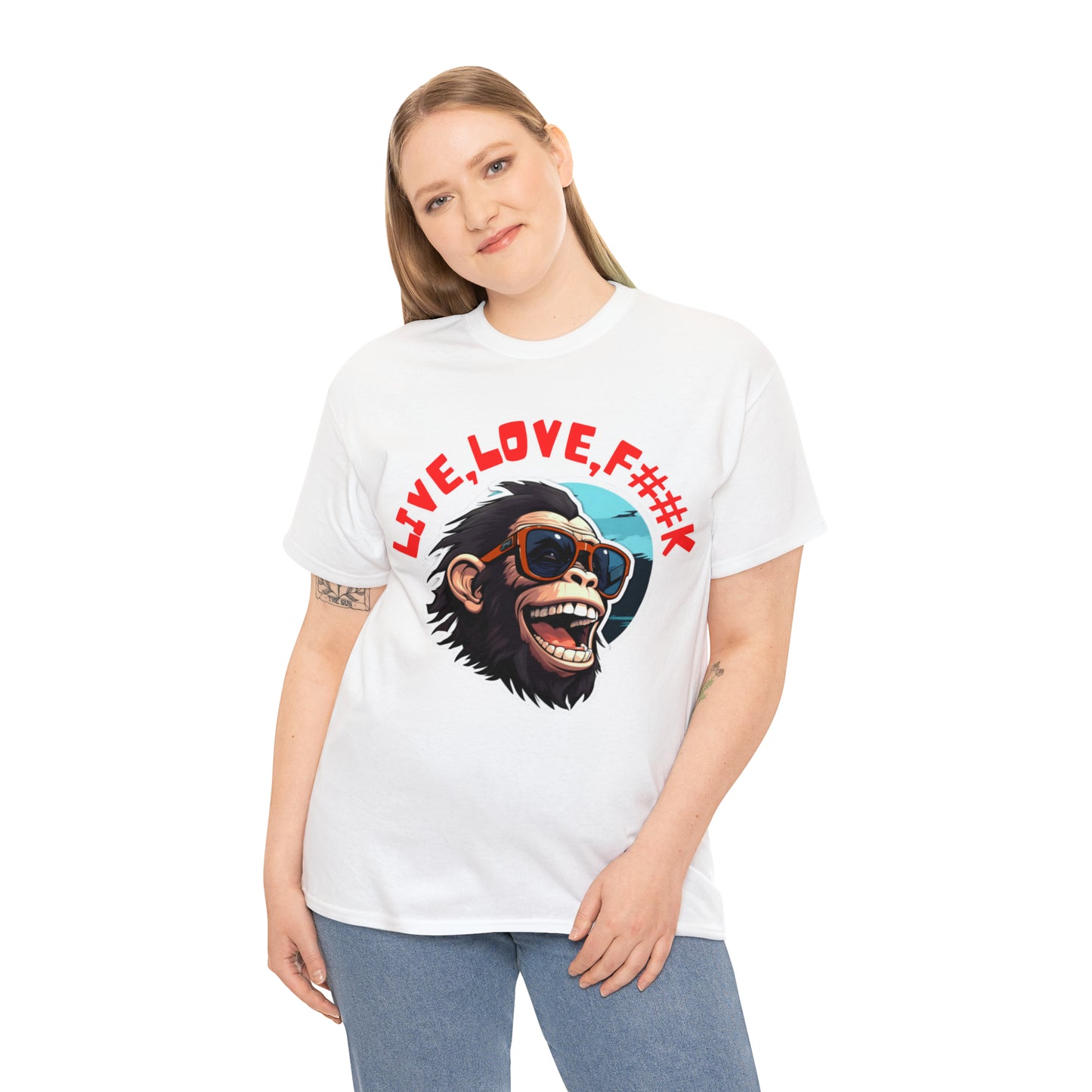 Unisex happy monkey Heavy Cotton Tee