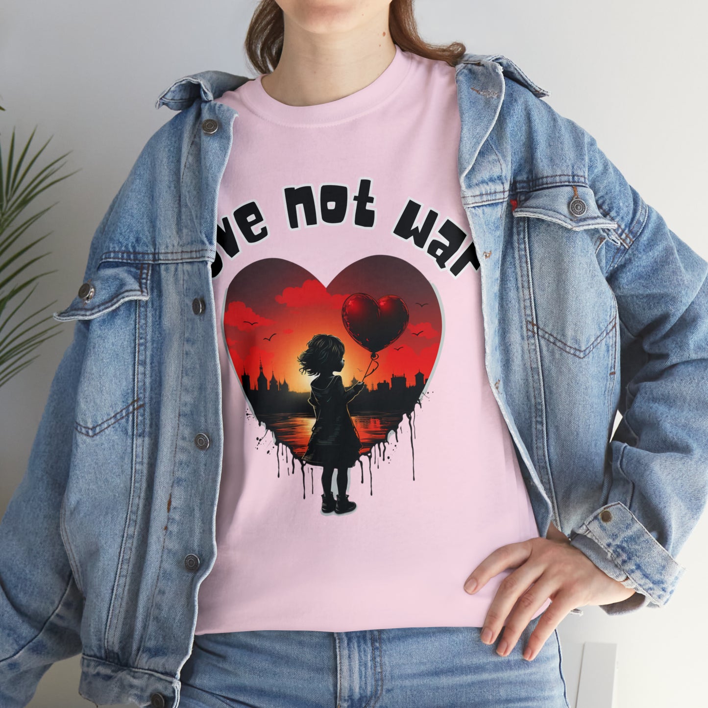 Unisex love not war Heavy Cotton Tee