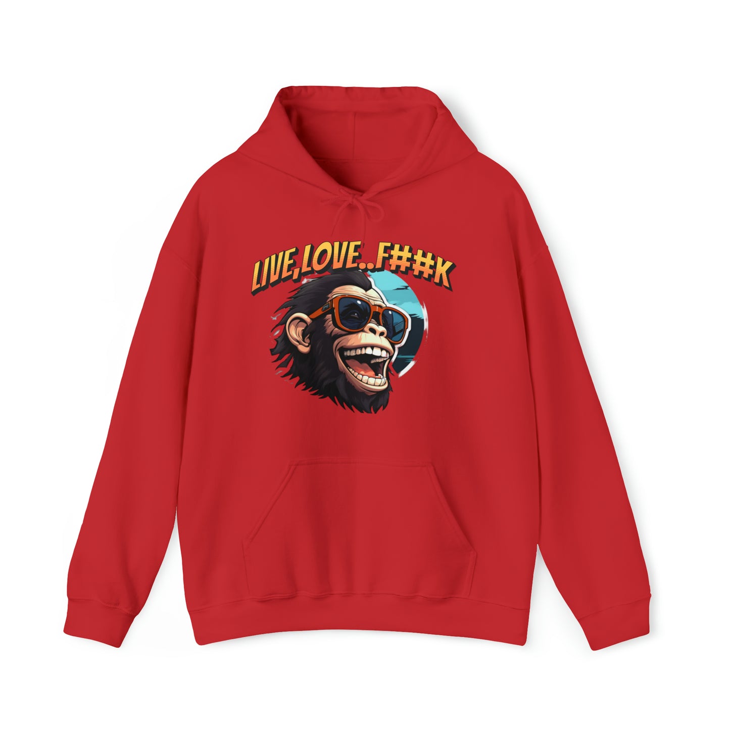 Unisex happy monkey Heavy Blend™ Hooded Sweatshirt