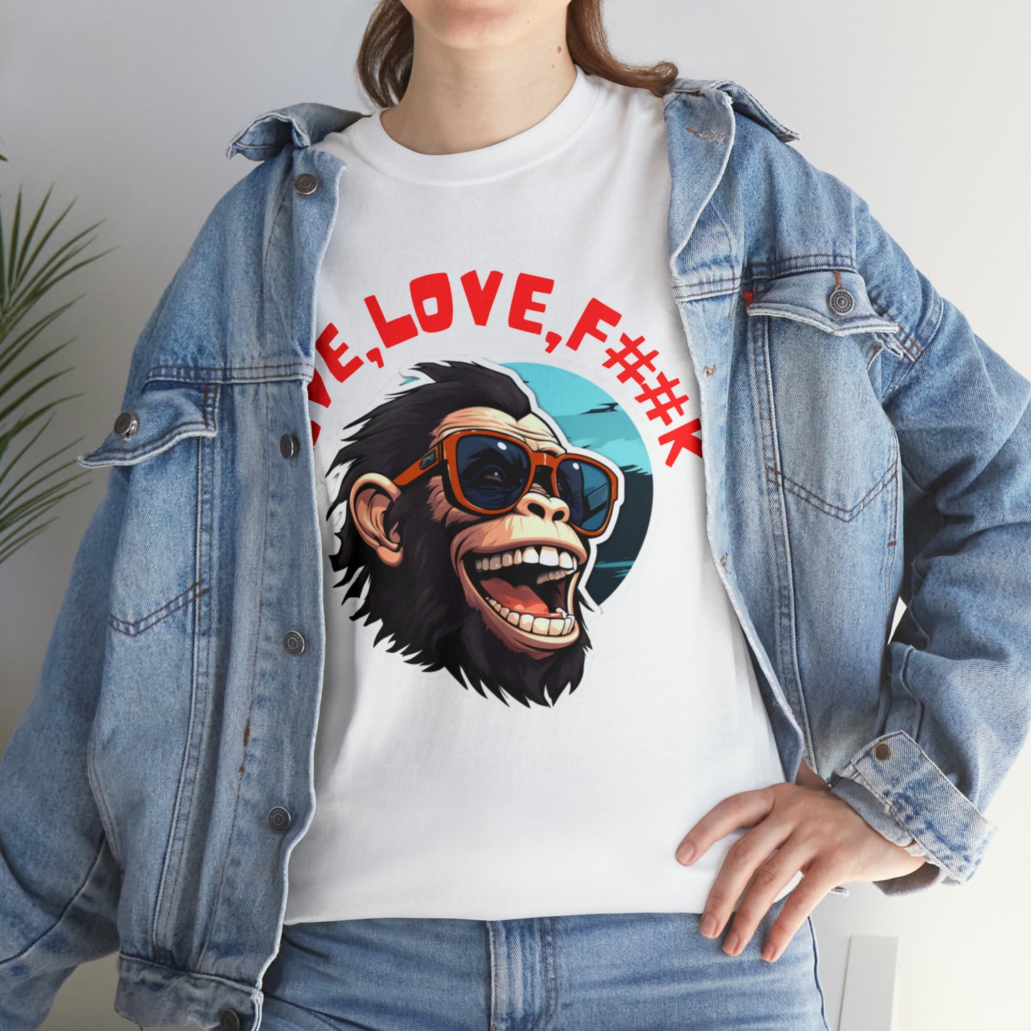 Unisex happy monkey Heavy Cotton Tee