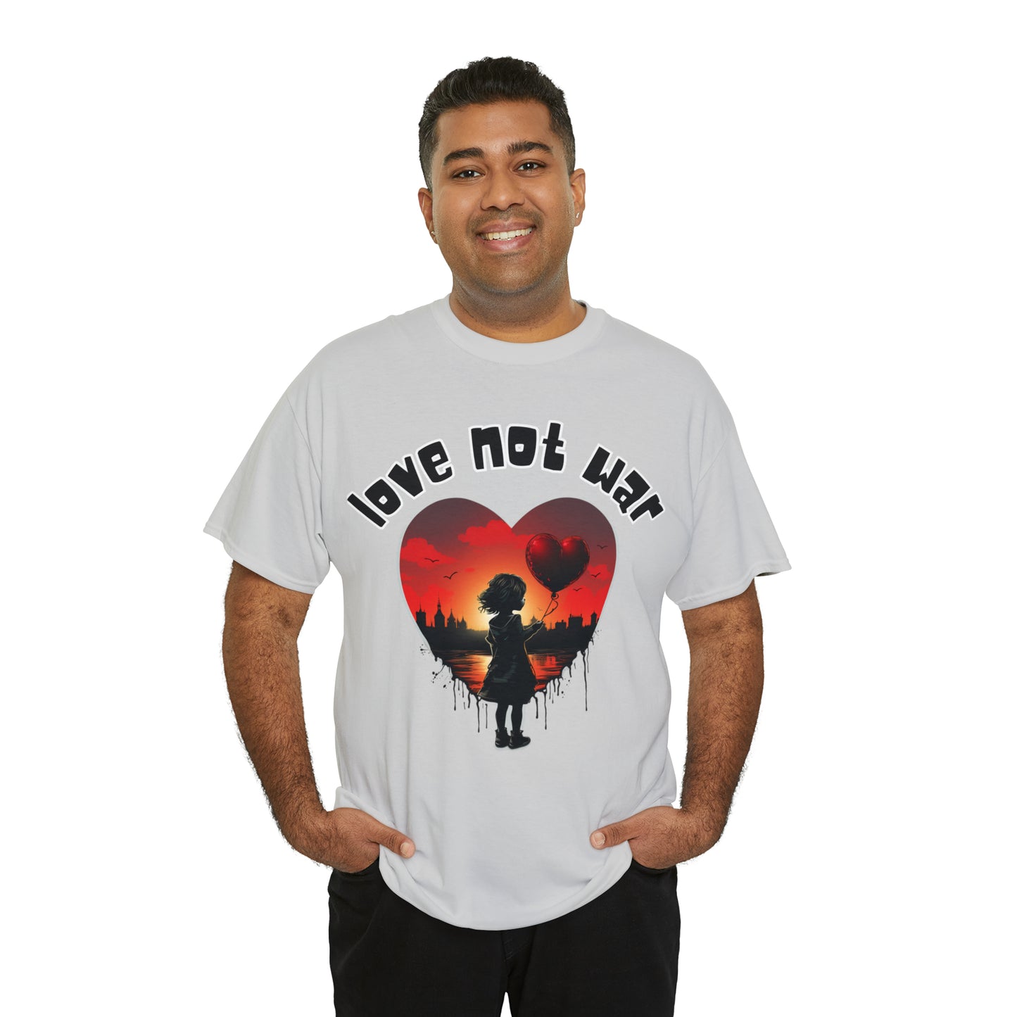 Unisex love not war Heavy Cotton Tee