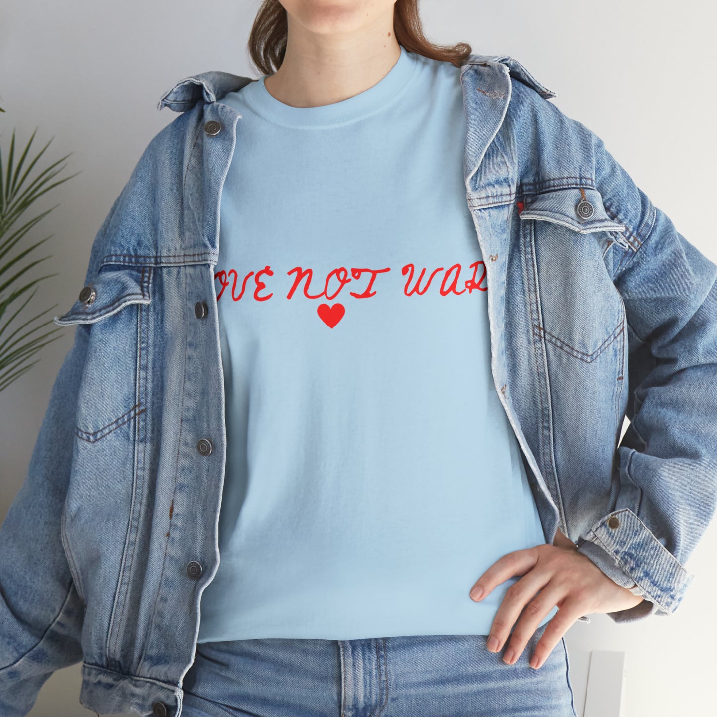 Unisex Love not war collection Heavy Cotton Tee