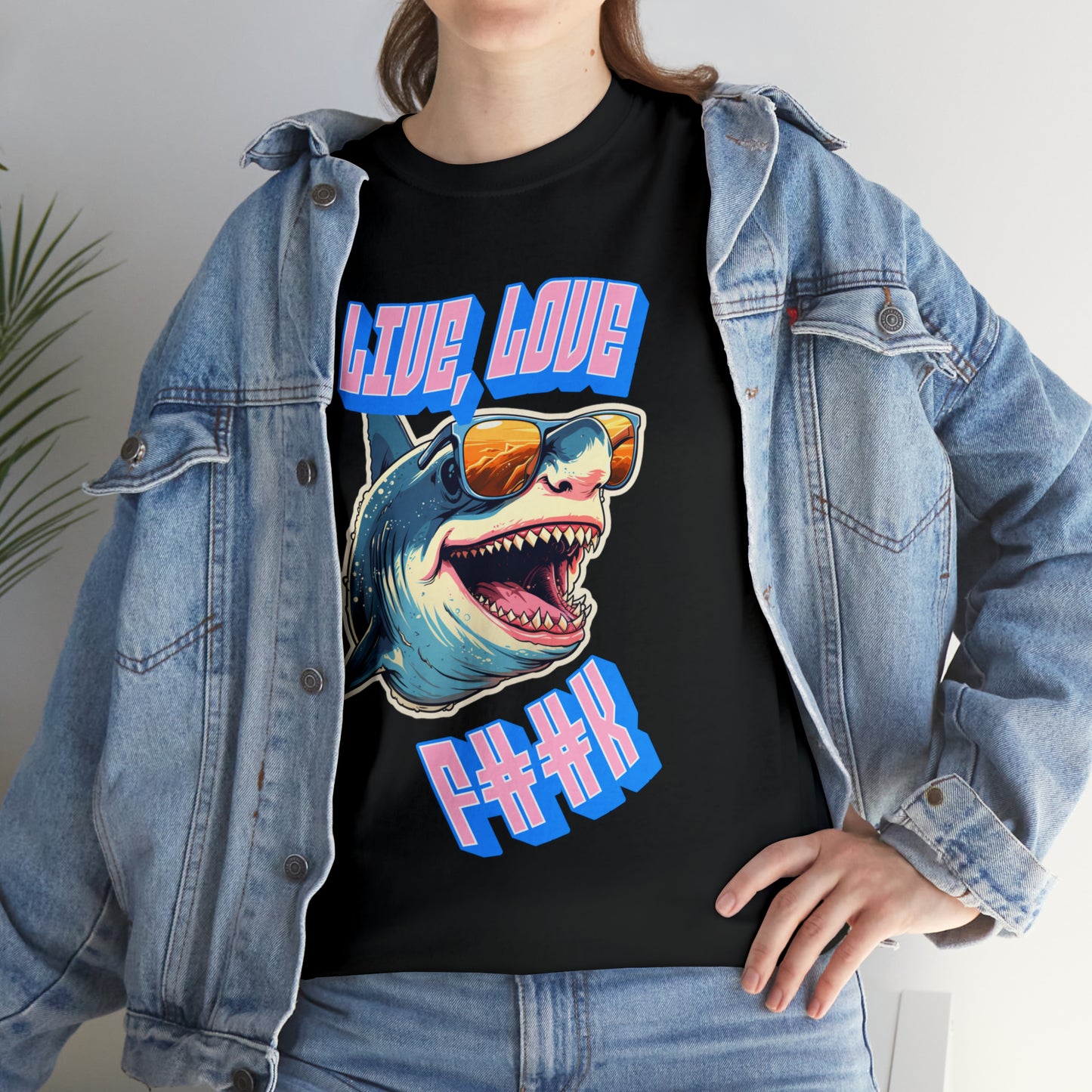 Unisex shark Heavy Cotton Tee