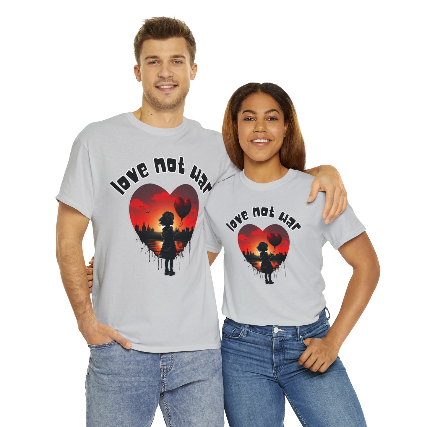 Unisex love not war Heavy Cotton Tee