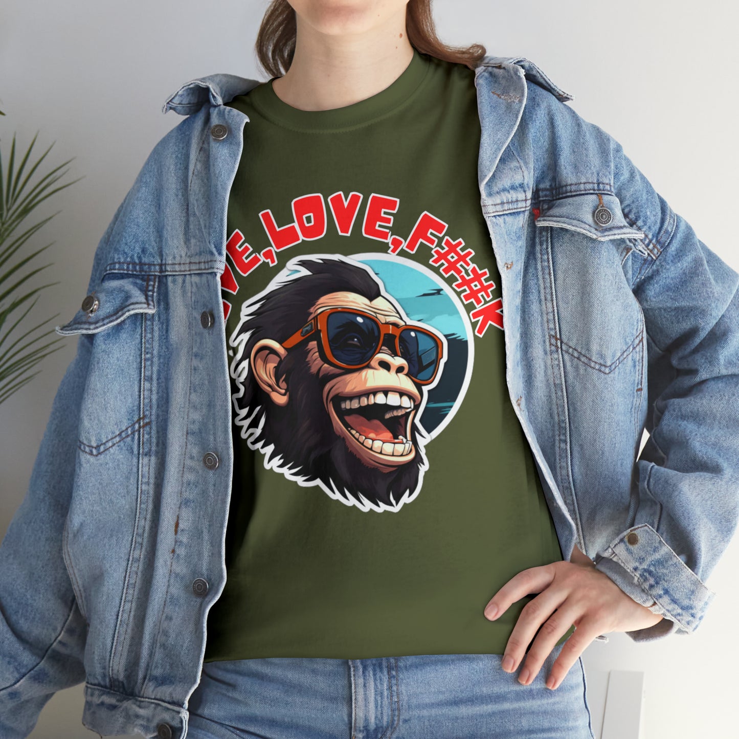 Unisex happy monkey Heavy Cotton Tee