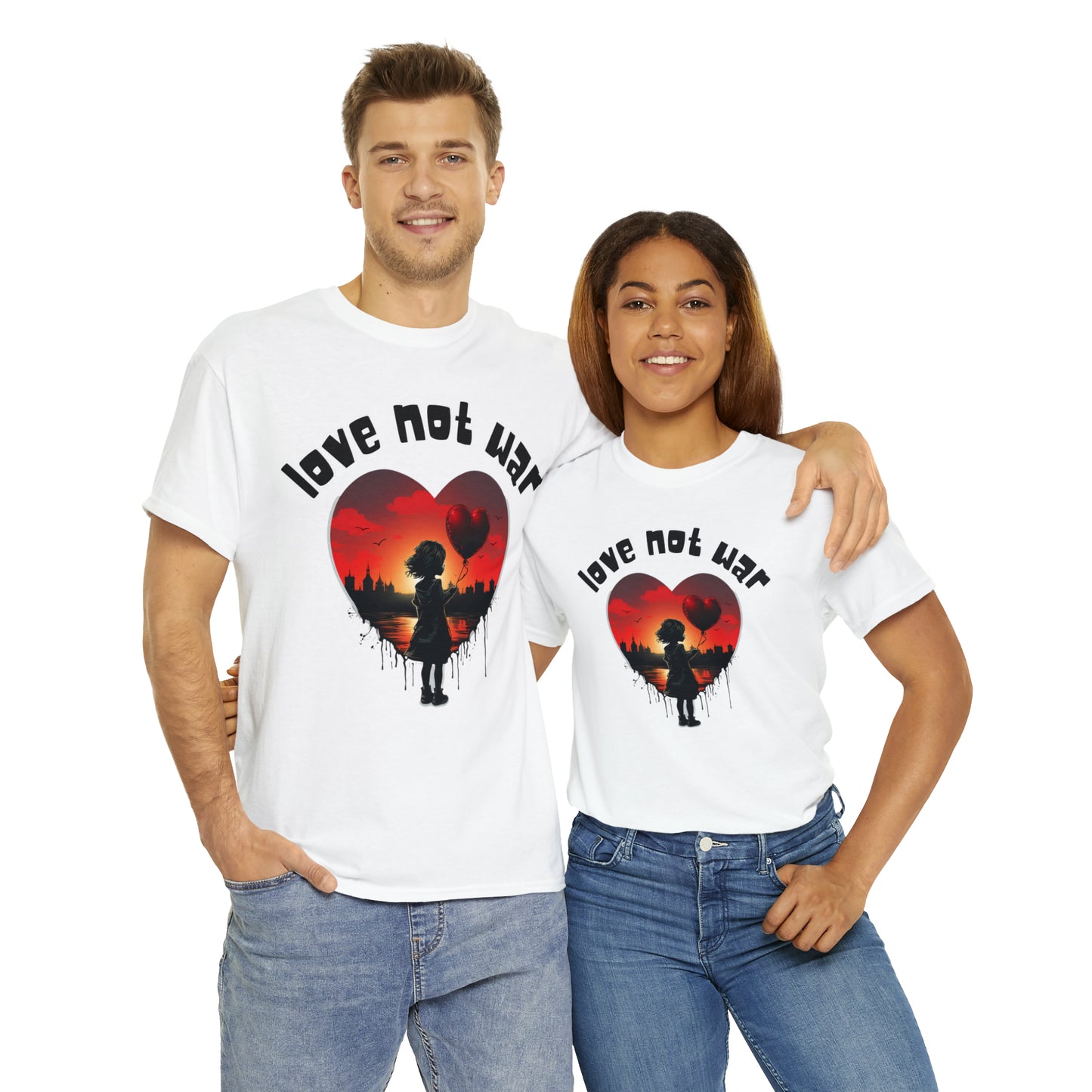 Unisex love not war Heavy Cotton Tee