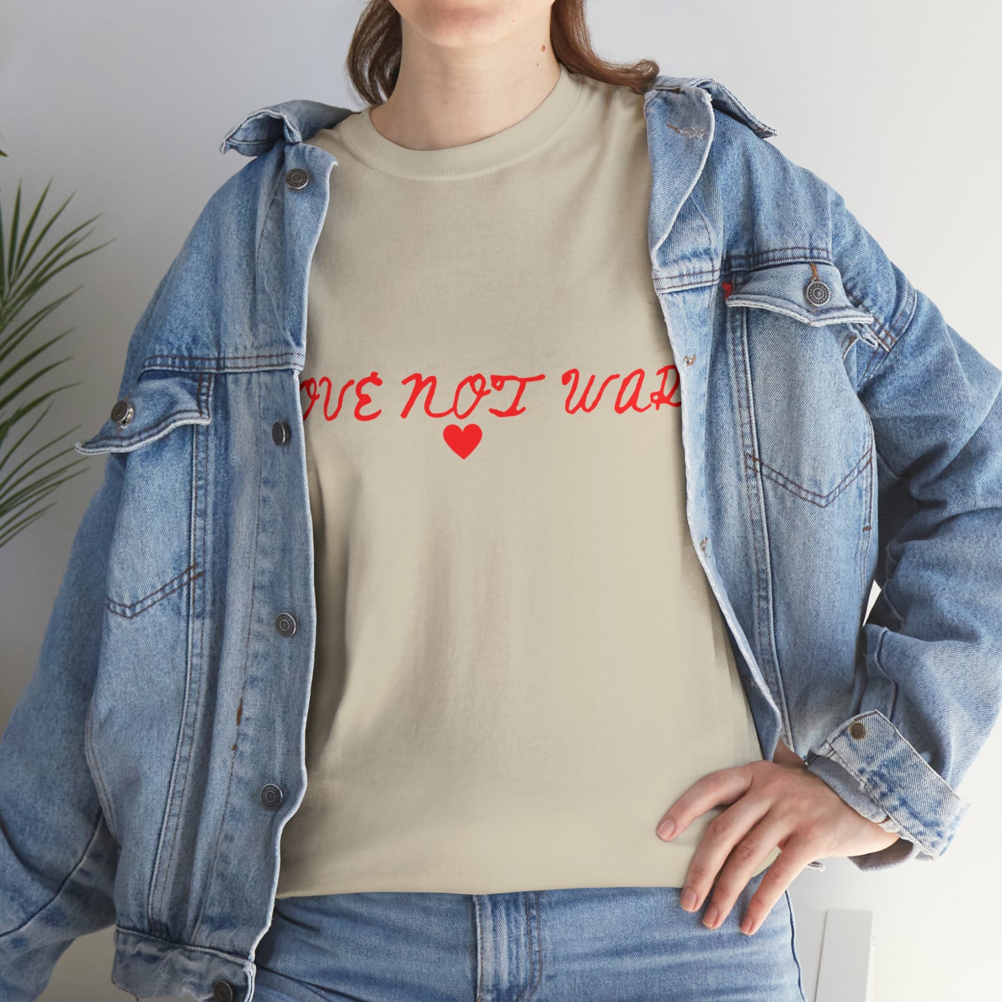 Unisex Love not war collection Heavy Cotton Tee