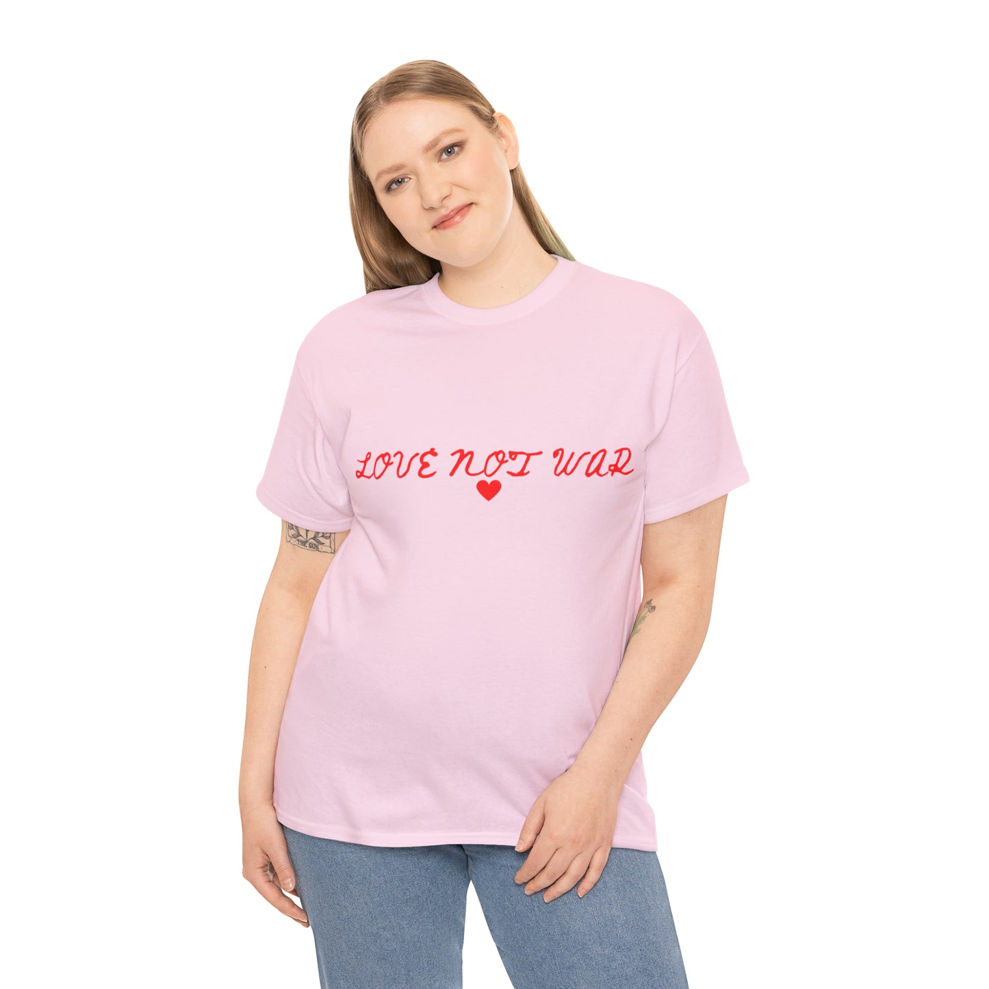 Unisex Love not war collection Heavy Cotton Tee