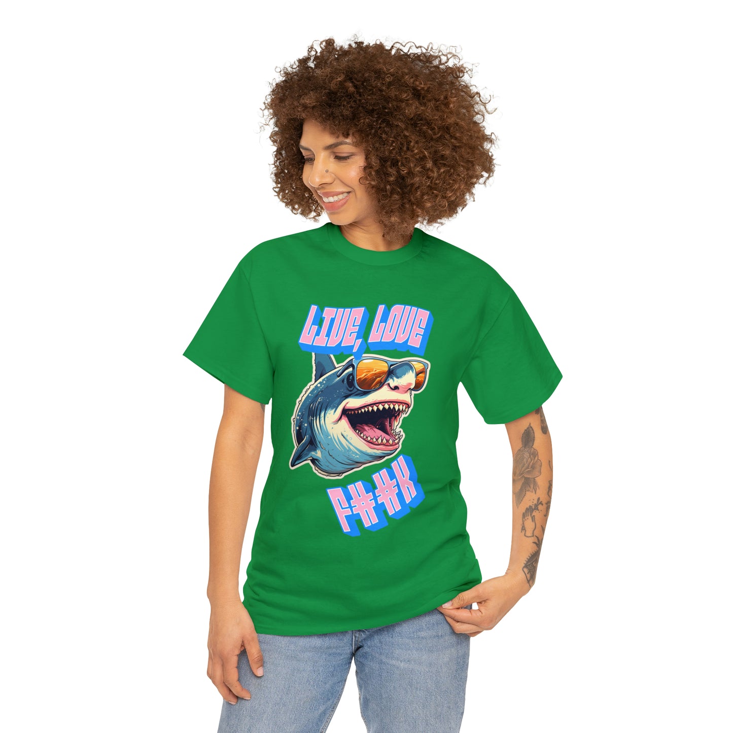 Unisex shark Heavy Cotton Tee