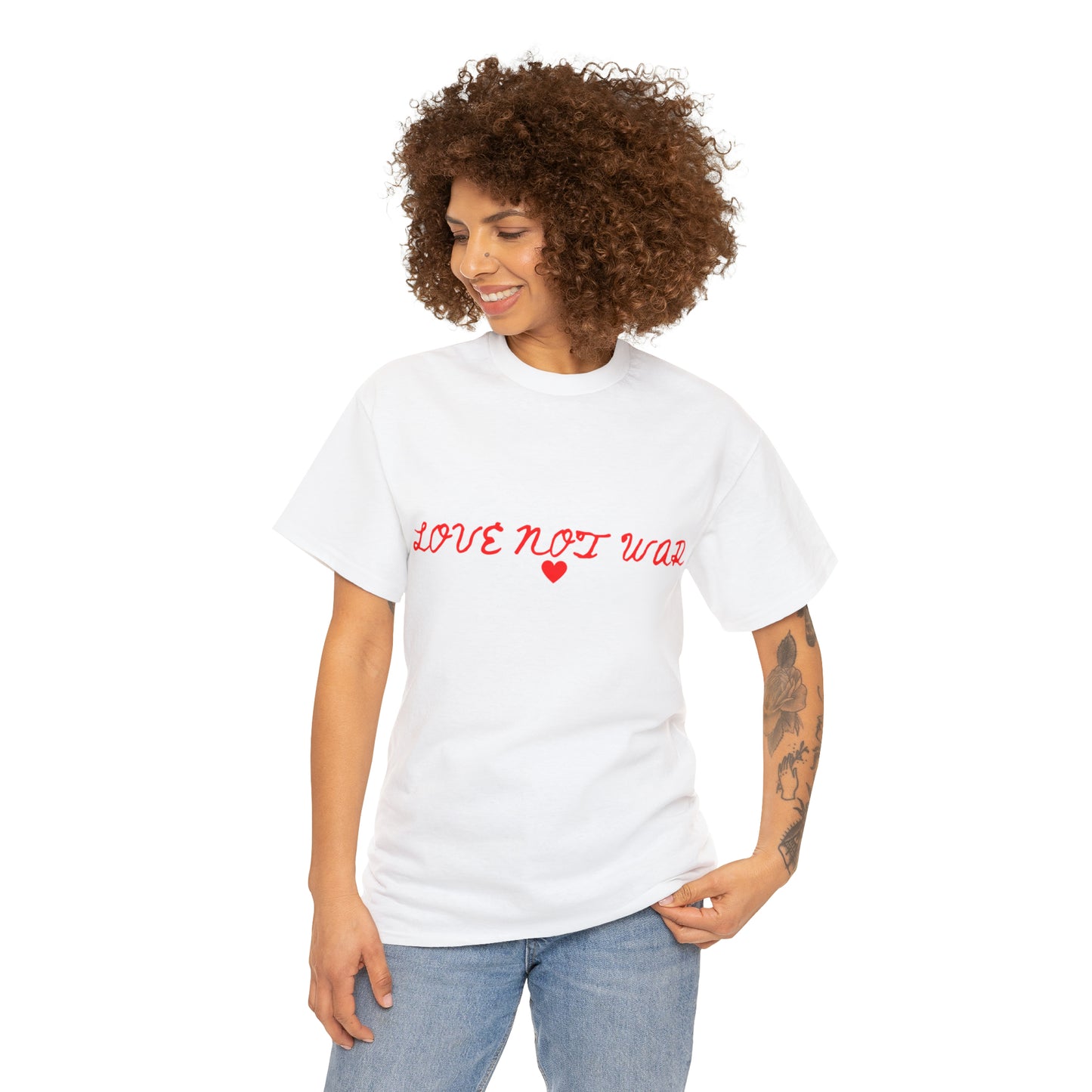 Unisex Love not war collection Heavy Cotton Tee