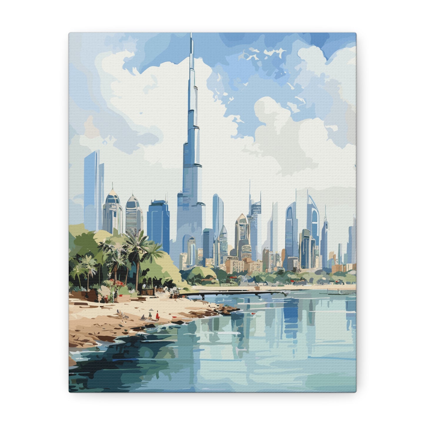 Dubai skyline,Matte Canvas, Stretched, 1.25"