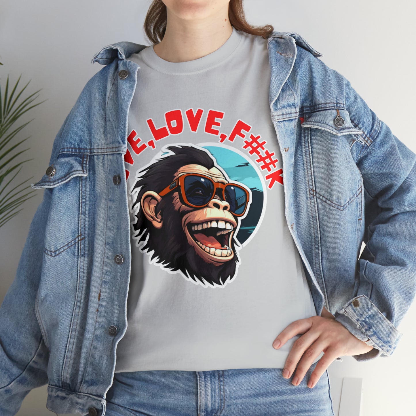 Unisex happy monkey Heavy Cotton Tee