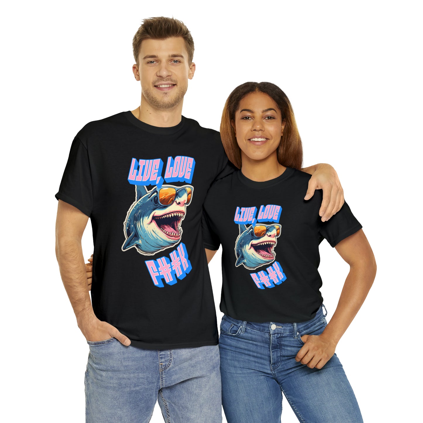 Unisex shark Heavy Cotton Tee