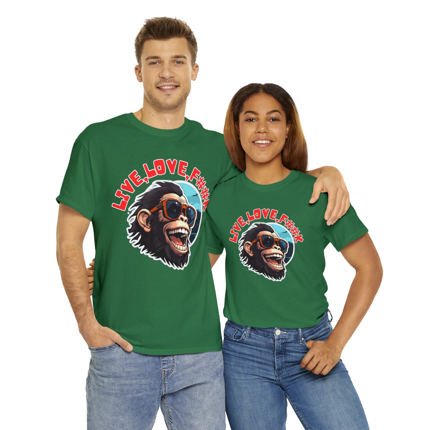 Unisex happy monkey Heavy Cotton Tee