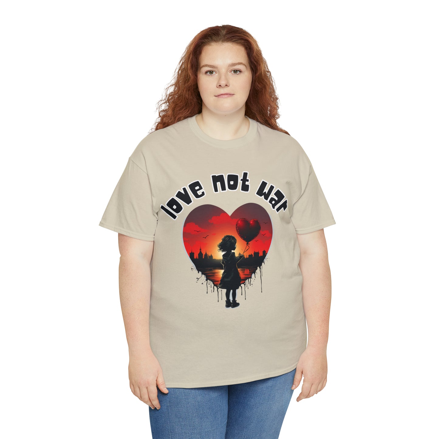 Unisex love not war Heavy Cotton Tee