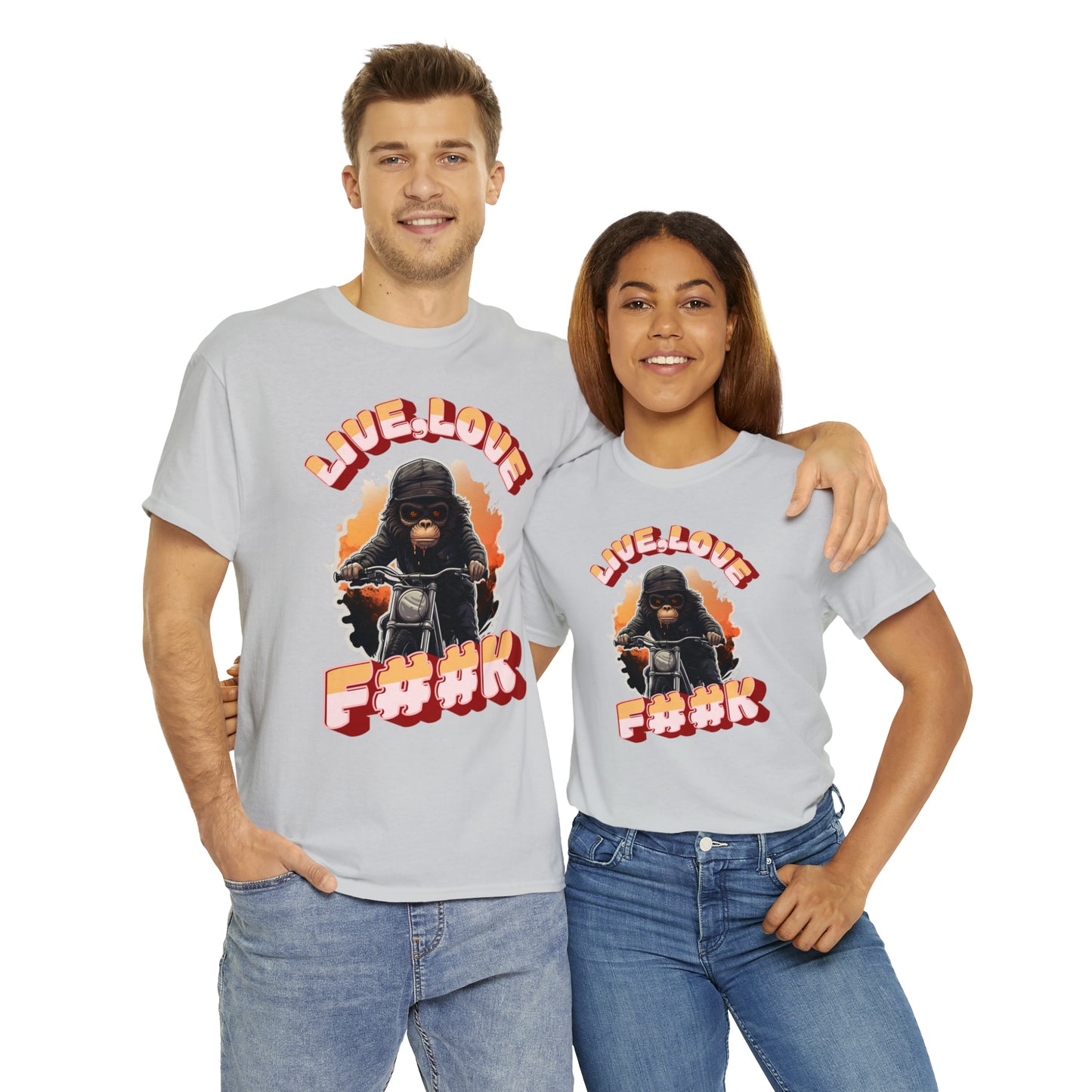 Unisex happy monkey collection Heavy Cotton Tee