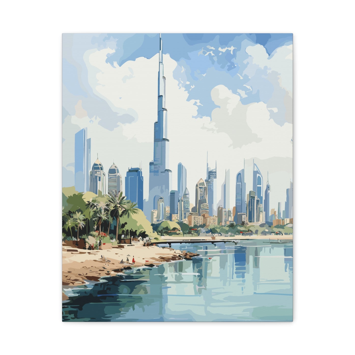 Dubai skyline,Matte Canvas, Stretched, 1.25"