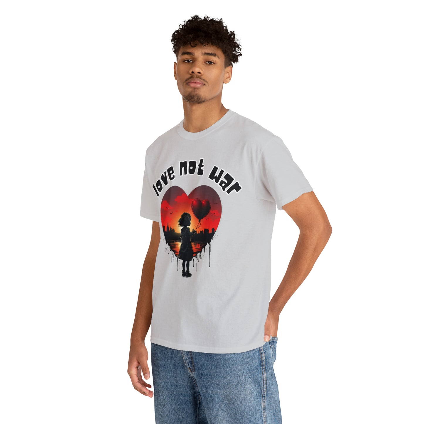 Unisex love not war Heavy Cotton Tee