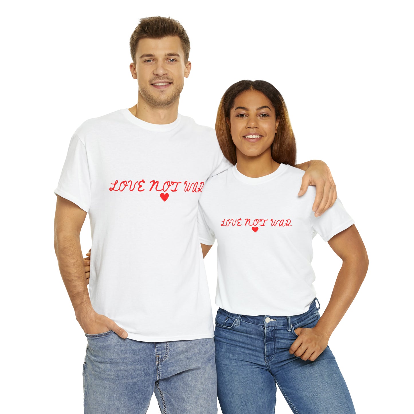 Unisex Love not war collection Heavy Cotton Tee