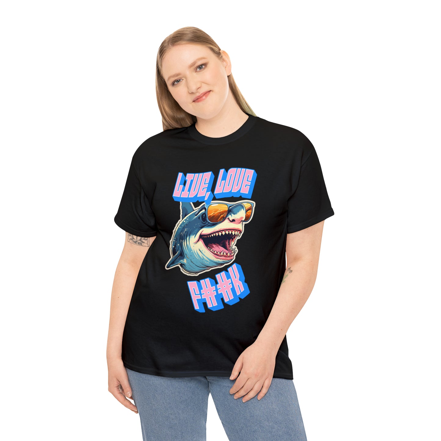 Unisex shark Heavy Cotton Tee