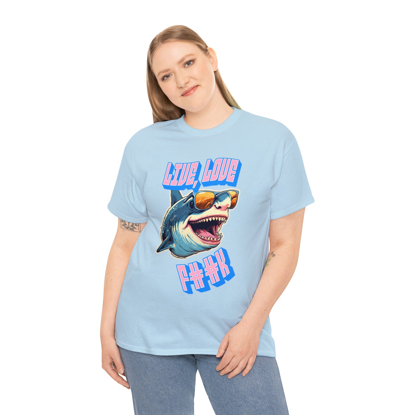 Unisex shark Heavy Cotton Tee