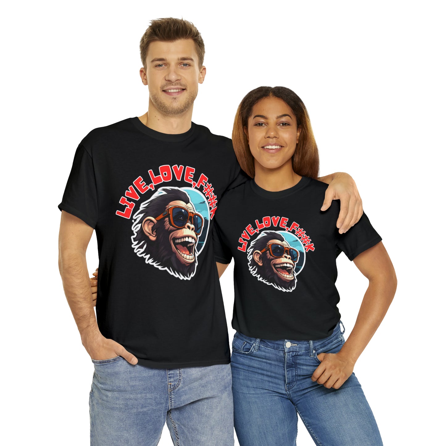 Unisex happy monkey Heavy Cotton Tee