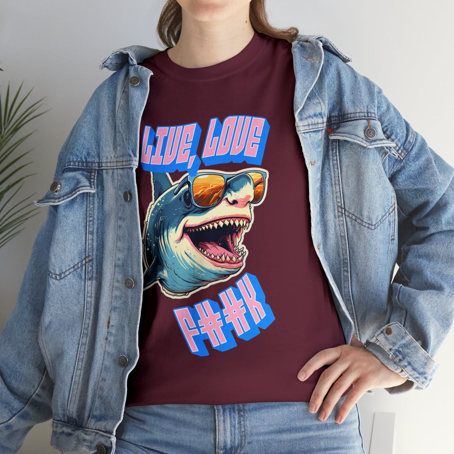 Unisex shark Heavy Cotton Tee