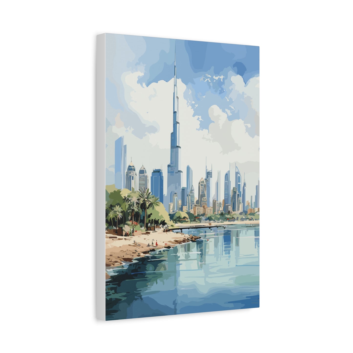 Dubai skyline,Matte Canvas, Stretched, 1.25"