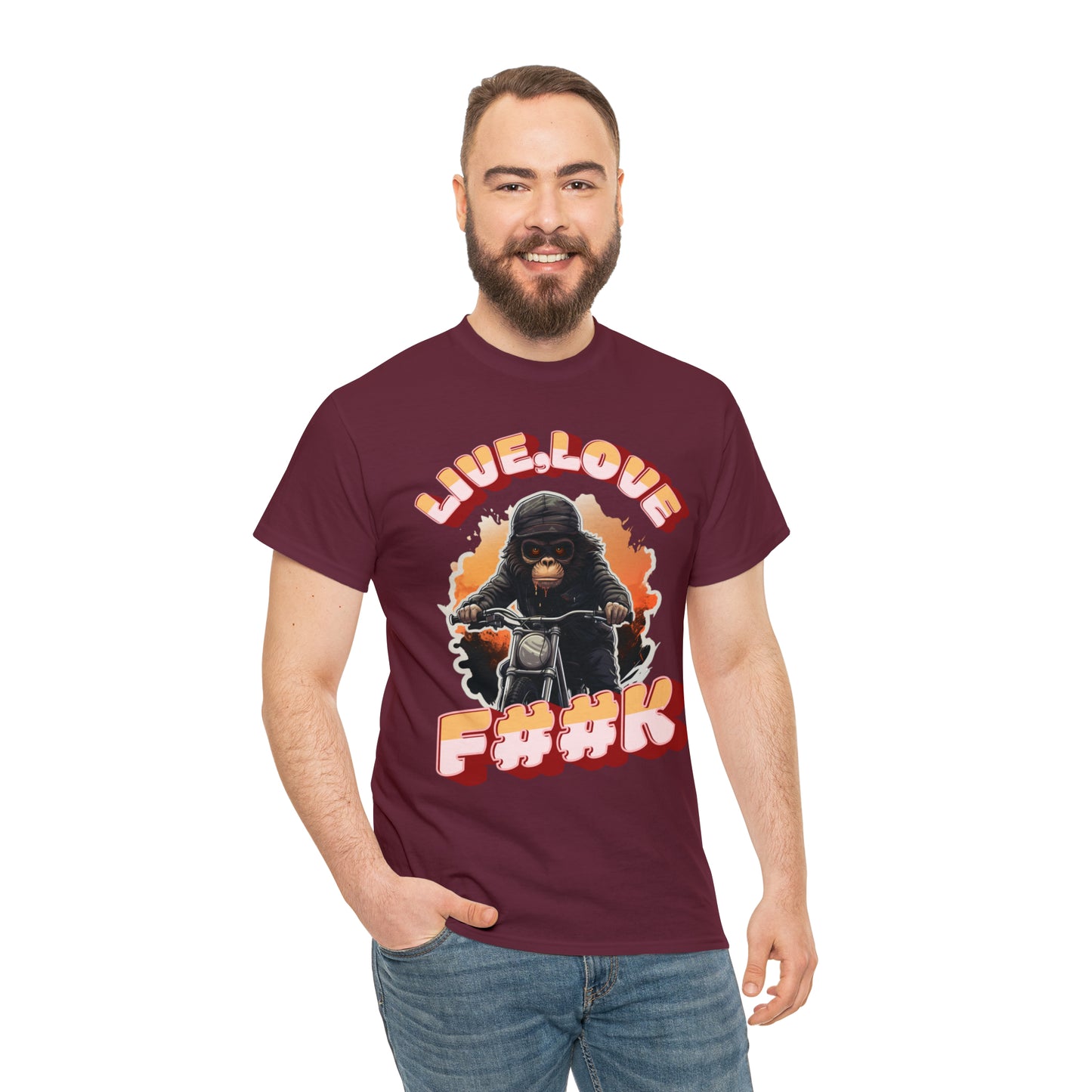 Unisex happy monkey collection Heavy Cotton Tee