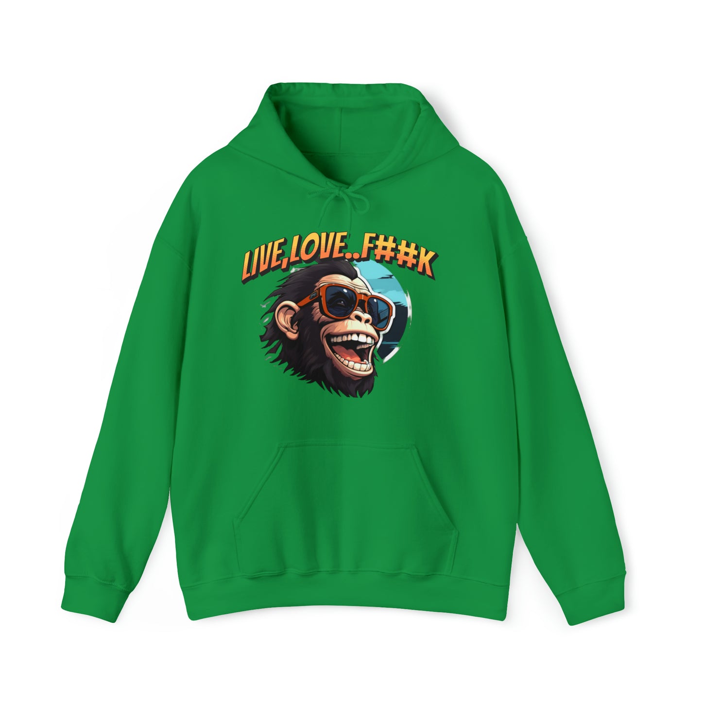 Unisex happy monkey Heavy Blend™ Hooded Sweatshirt