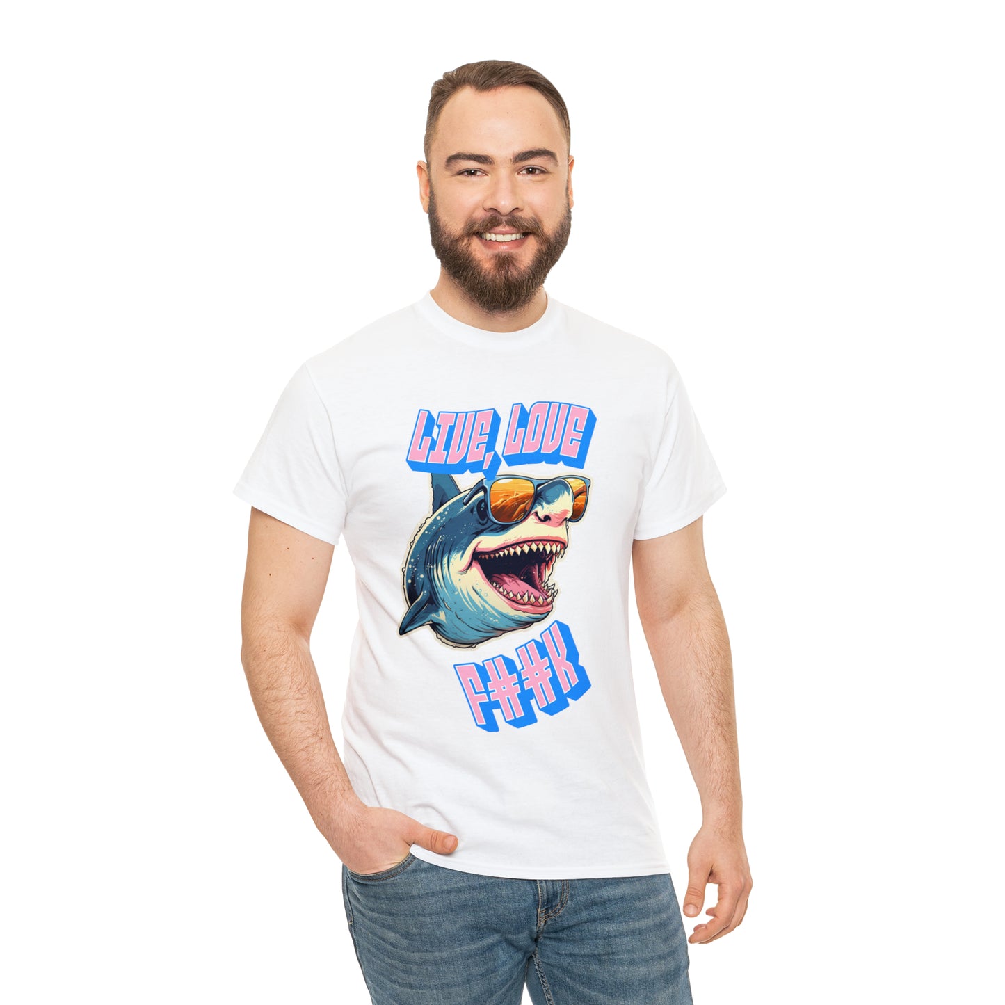 Unisex shark Heavy Cotton Tee