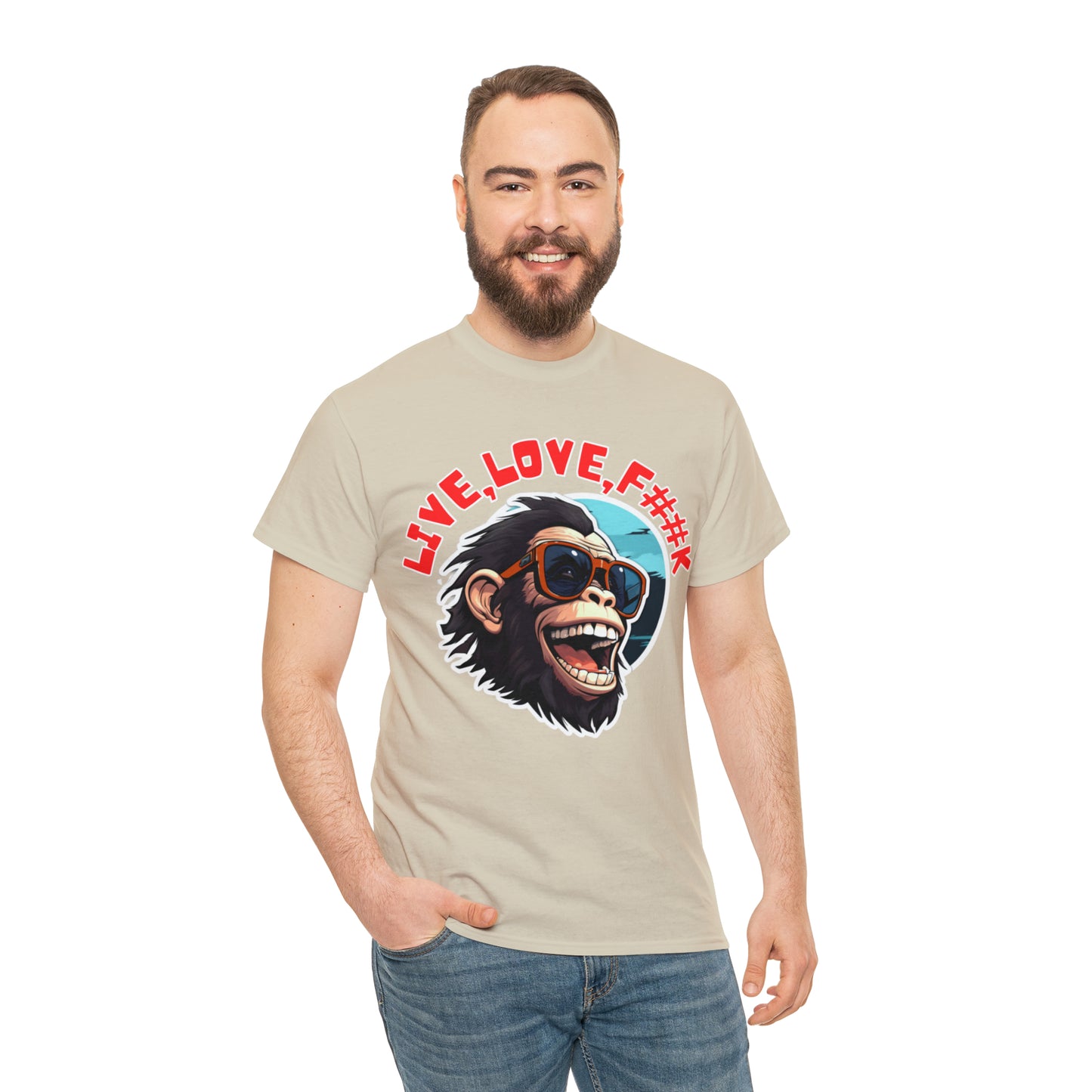 Unisex happy monkey Heavy Cotton Tee