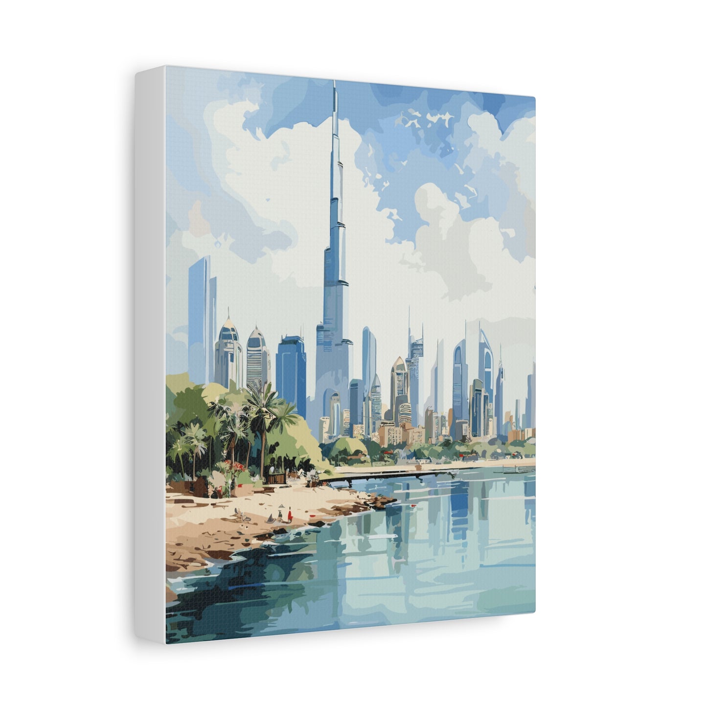 Dubai skyline,Matte Canvas, Stretched, 1.25"