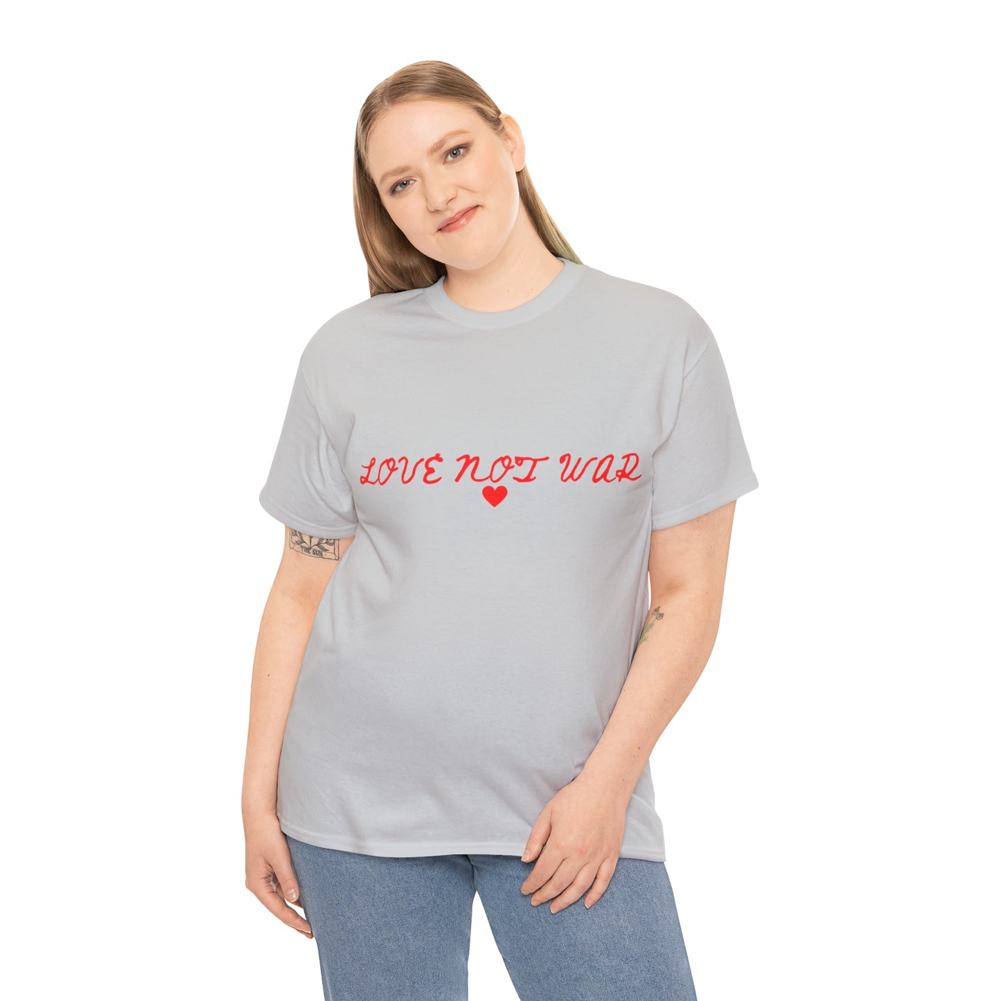 Unisex Love not war collection Heavy Cotton Tee