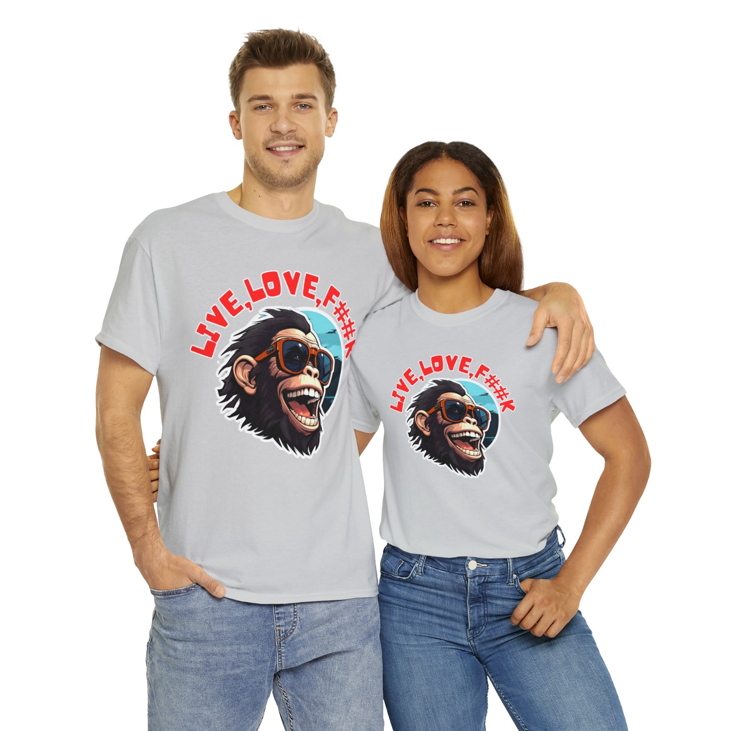 Unisex happy monkey Heavy Cotton Tee