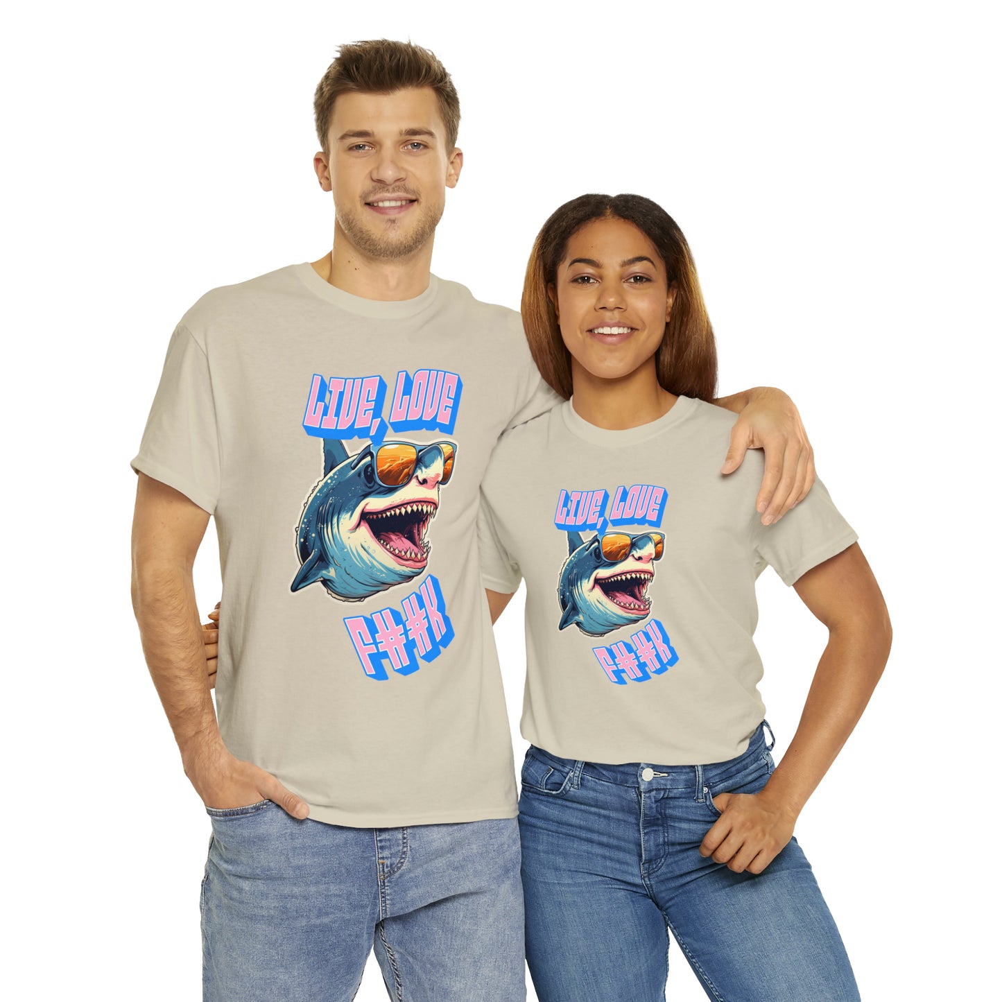 Unisex shark Heavy Cotton Tee