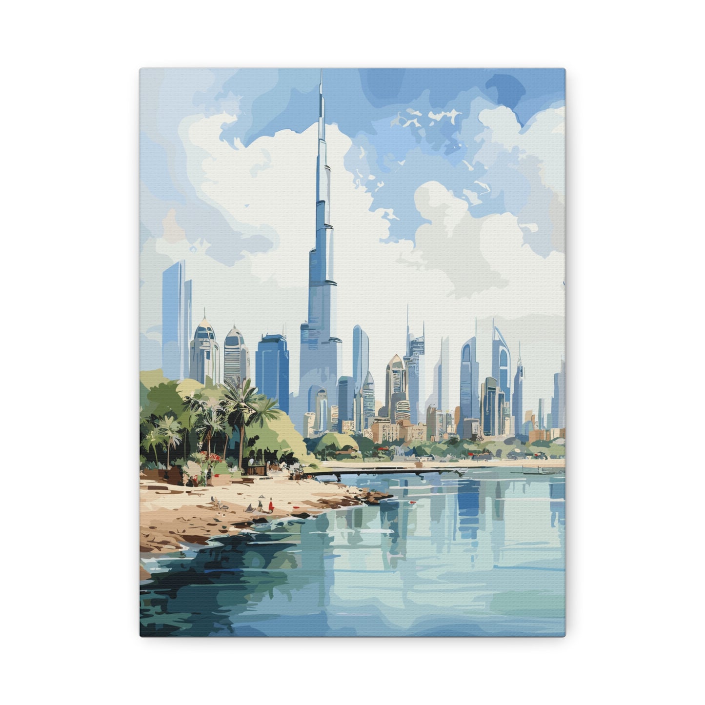 Dubai skyline,Matte Canvas, Stretched, 1.25"